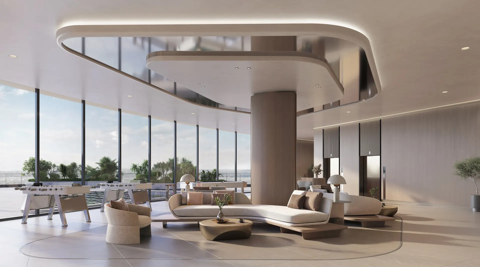 Games lounge at Cheval Riverside