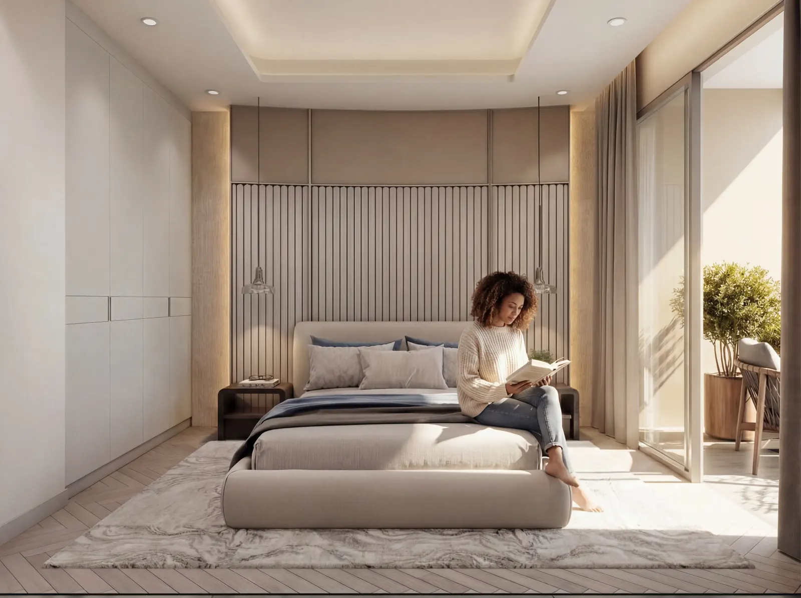 One-bedroom residence bedroom
