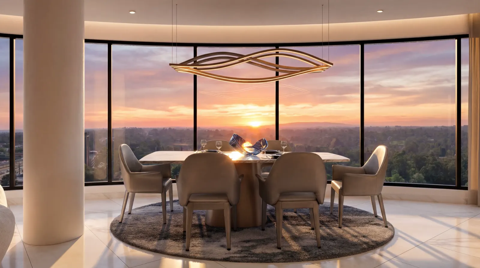 Two-bedroom residence living area